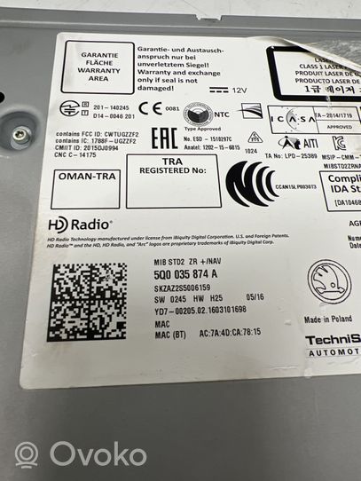 Skoda Fabia Mk3 (NJ) Moduł / Sterownik GPS 5Q0035874A