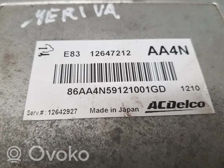 Opel Meriva B Sterownik / Moduł ECU 12647212