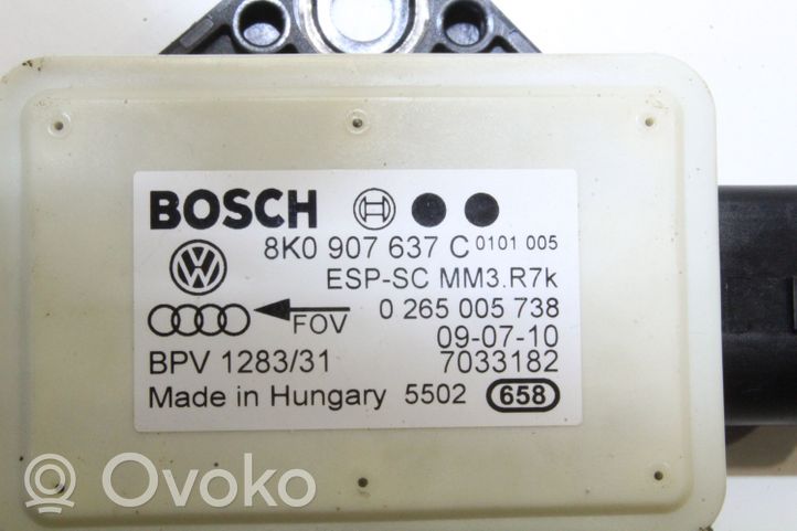 Audi A5 8T 8F Capteur d'accélération 8K0907637C