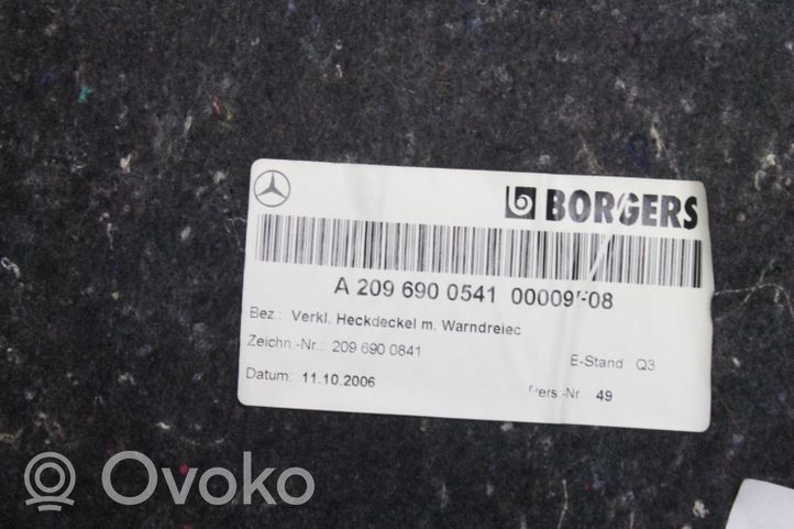 Mercedes-Benz CLK A209 C209 Keskikonsolin takasivuverhoilu A2096900541