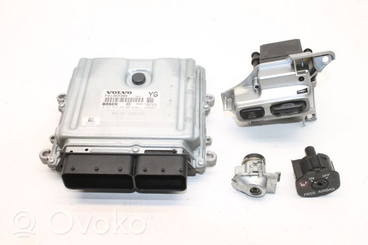 Volvo V70 Komputer / Sterownik ECU i komplet kluczy 0281015286