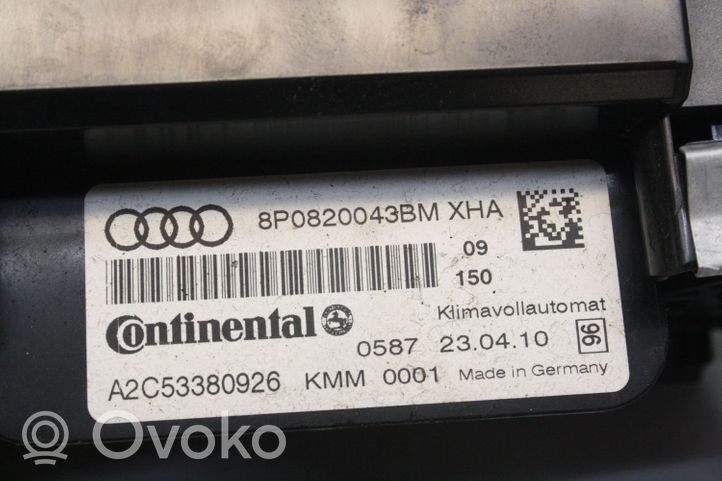Audi A3 S3 8P Sisätuulettimen ohjauskytkin 8P0820043BM