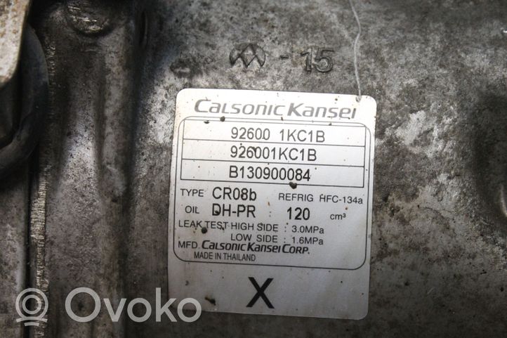 Nissan Juke I F15 Compressore aria condizionata (A/C) (pompa) 926001KC1B