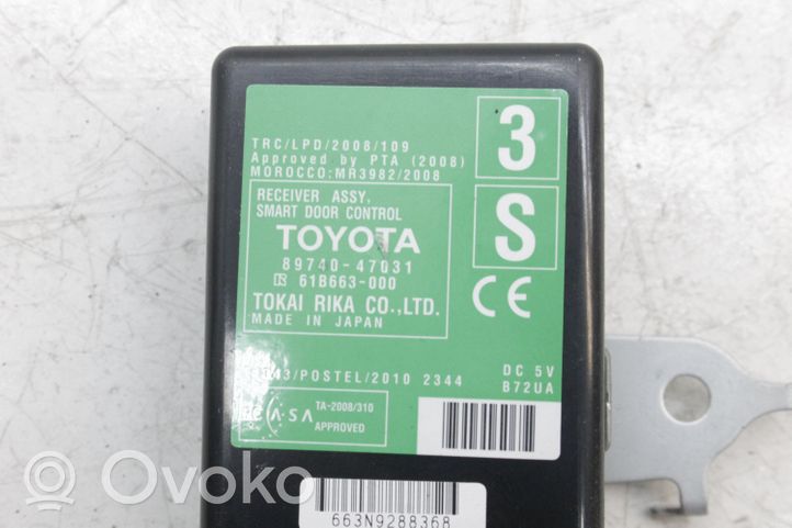 Toyota Prius+ (ZVW40) Moduł / Sterownik systemu uruchamiania bezkluczykowego 8974047031