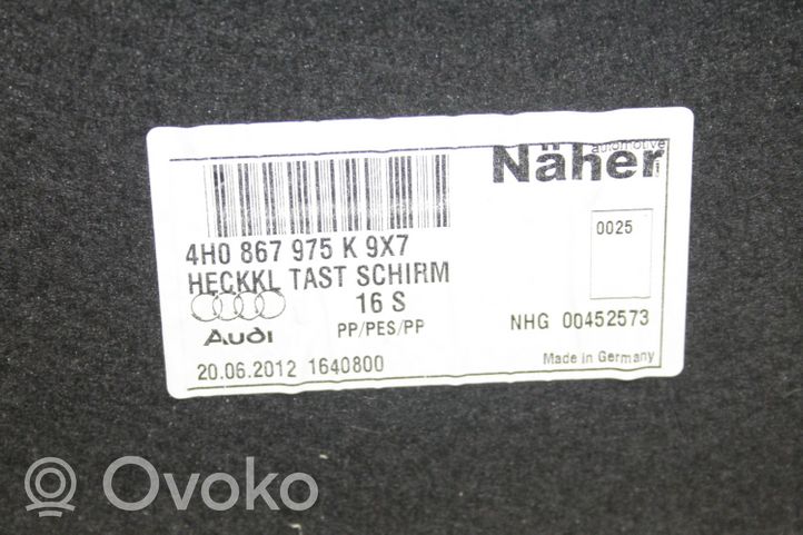 Audi A8 S8 D4 4H Keskikonsolin takasivuverhoilu 4H0867975K