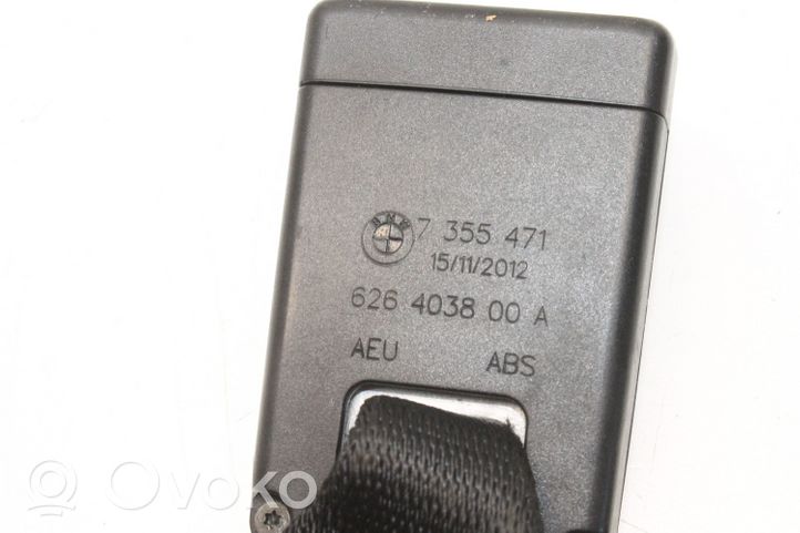 BMW 1 F20 F21 Klamra środkowego pasa bezpieczeństwa fotela tylnego 7355471