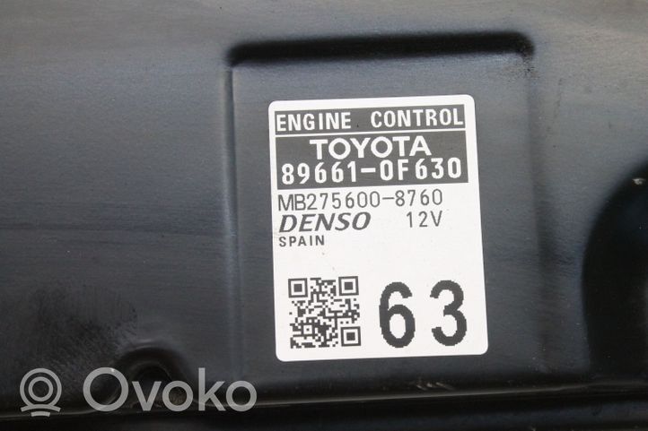 Toyota Verso Kit centralina motore ECU e serratura 896610F630