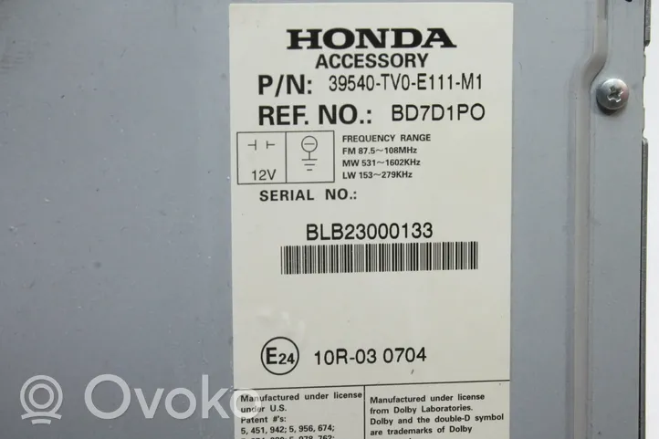 Honda Civic IX Unité principale radio / CD / DVD / GPS 39540TV0E111M1