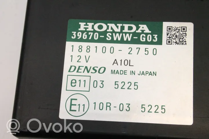 Honda CR-V Aizdedzes ECU komplekts 37820RFWG53