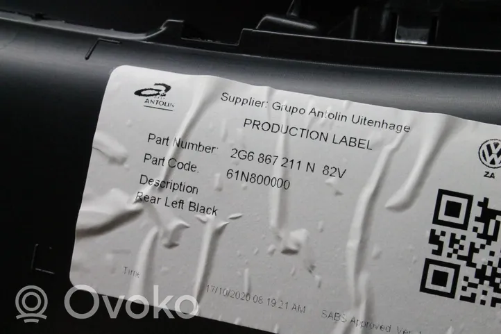 Volkswagen Polo VI AW Apmušimas galinių durų (obšifke) 2G6867211N