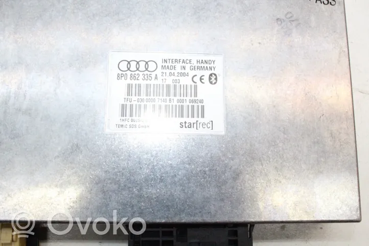 Audi A4 S4 B6 8E 8H Bluetoothin ohjainlaite/moduuli 8P0862335A