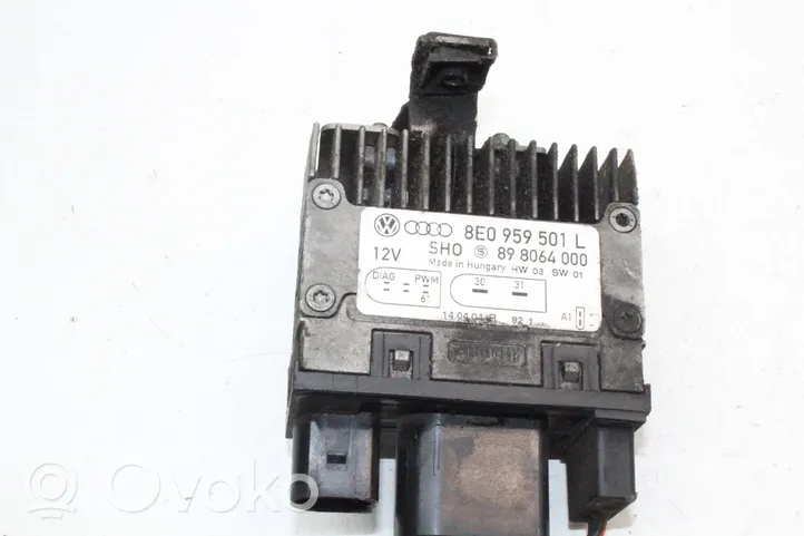 Audi A4 S4 B6 8E 8H Ventiliatoriaus (-ių) valdymo blokas 8E0959501L