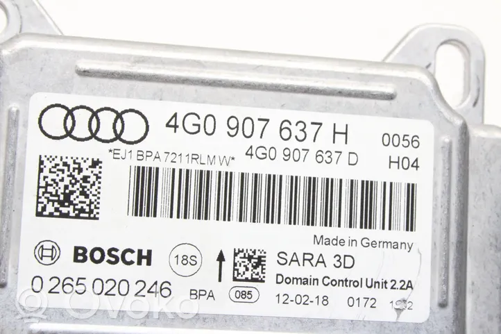 Audi A6 C7 Capteur de vitesse de lacet d'accélération ESP 4G0907637H