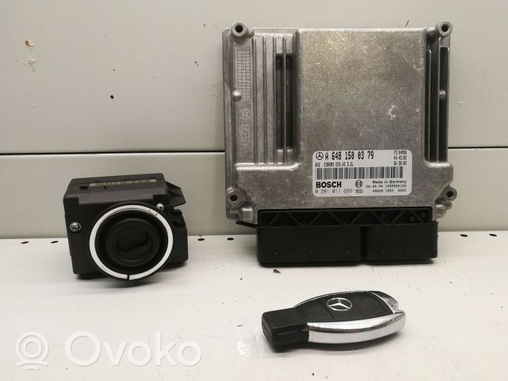 Mercedes-Benz S W221 Komputer / Sterownik ECU i komplet kluczy A6421509877