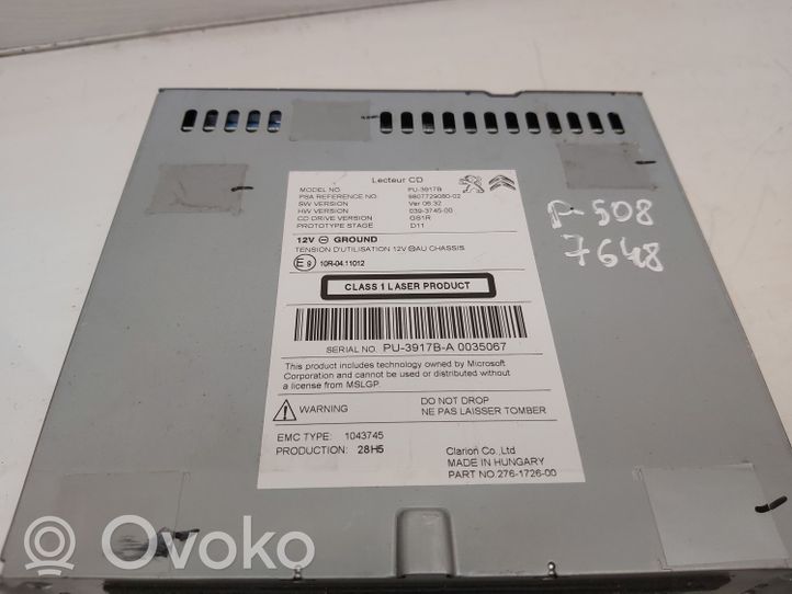 Peugeot 508 Caricatore CD/DVD 9807729080