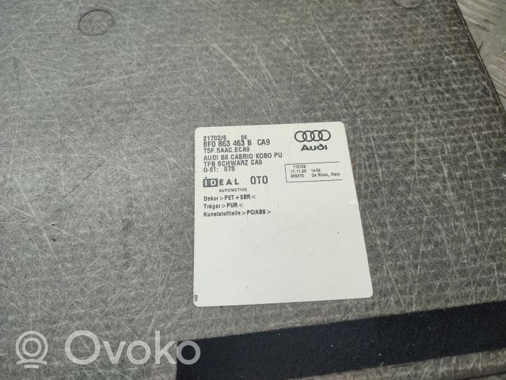 Audi A5 8T 8F Doublure de coffre arrière, tapis de sol 8F0863463B