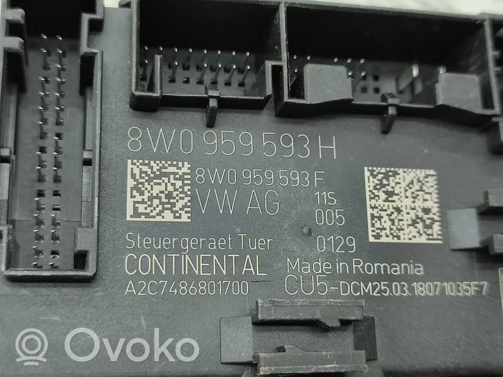 Audi A4 S4 B9 Durų elektronikos valdymo blokas 8W0959593H