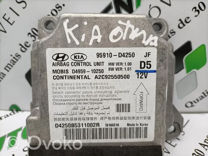 KIA Optima Oro pagalvių valdymo blokas 