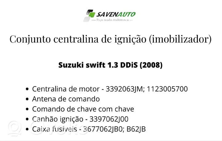 Suzuki Swift Module de commande marche/arrêt 
