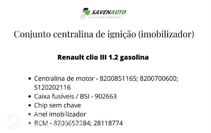 Renault Clio III Moduł sterujący Start/Stop 