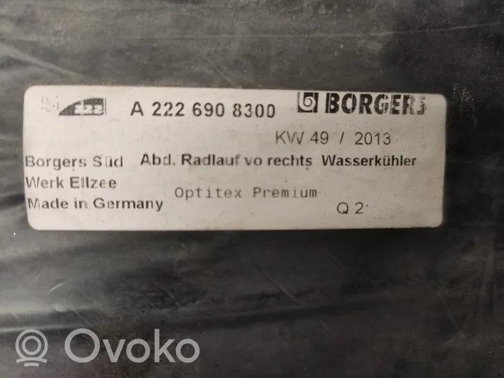 Mercedes-Benz S W222 Etupyörän sisälokasuojat A2226908300