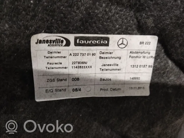 Mercedes-Benz S W222 Apmušimas galinių durų (obšifke) A2227370190