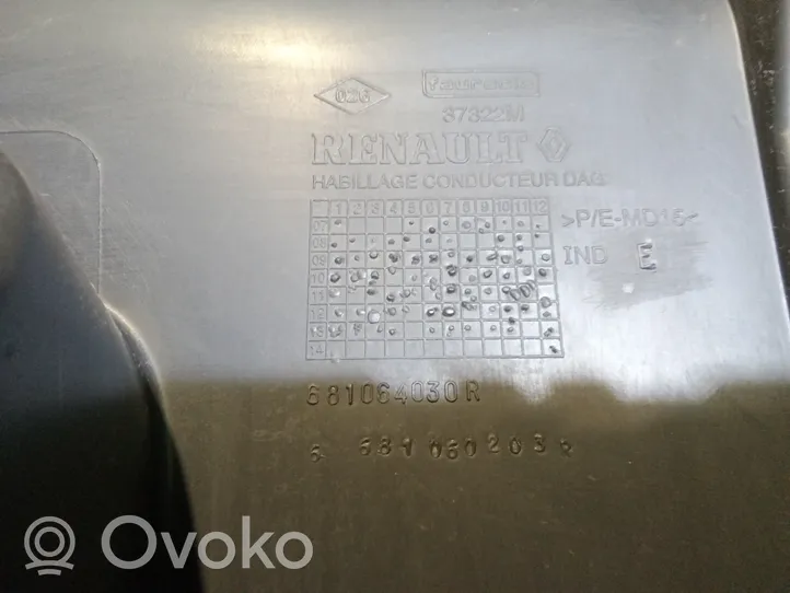 Renault Kangoo II Garniture panneau inférieur de tableau de bord 681064030R