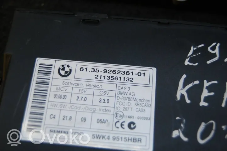 BMW 3 E92 E93 Kit calculateur ECU et verrouillage 8510221