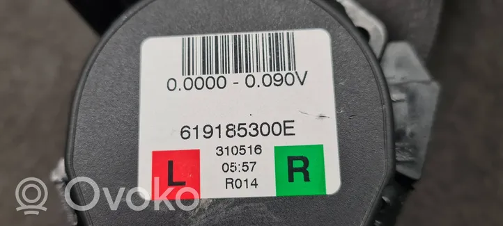 BMW 3 F30 F35 F31 Pas bezpieczeństwa fotela tylnego środkowego 619185300E