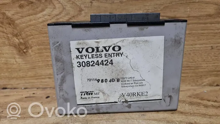 Volvo S40, V40 Avaimettoman käytön ohjainlaite/moduuli 30824424