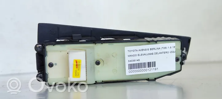 Toyota Avensis T250 Elektrinių langų jungtukas 54035145