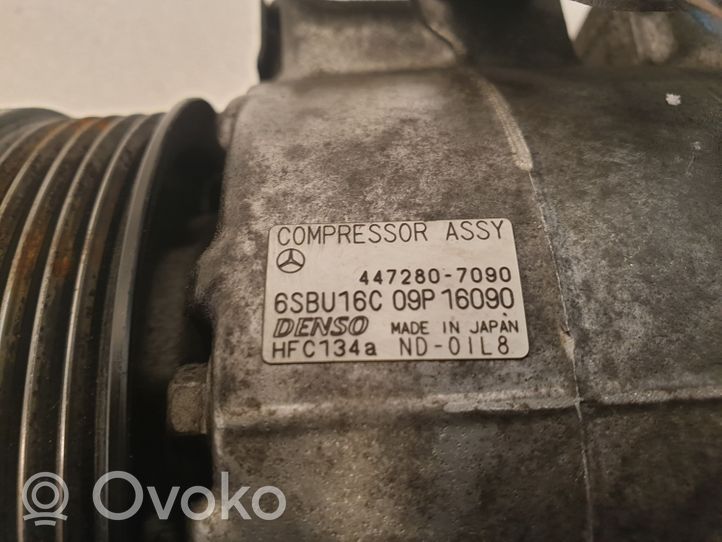 Mercedes-Benz C W204 Compressore aria condizionata (A/C) (pompa) 6SBU16C