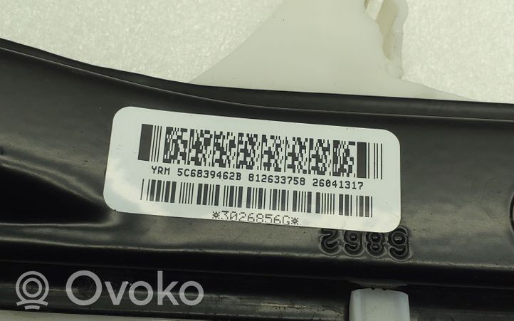 Volkswagen Jetta VI Takaikkunan nostomekanismi ilman moottoria 5C6839462B