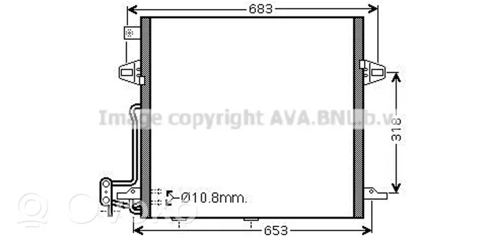 Mercedes-Benz ML AMG W164 Jäähdyttimen lauhdutin (A/C) 2515000054