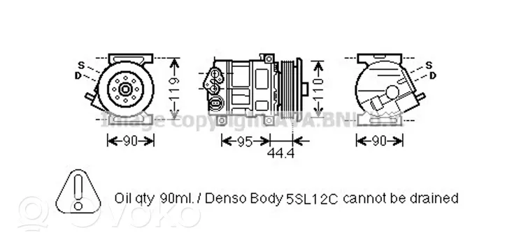 Alfa Romeo Mito Kompresor / Sprężarka klimatyzacji A/C 51794515