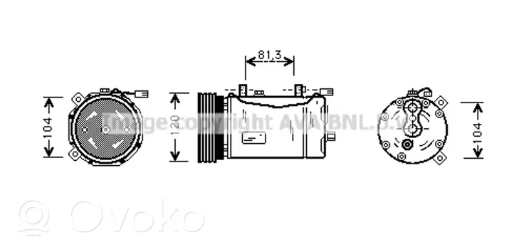 Volkswagen Golf III Kompresor / Sprężarka klimatyzacji A/C 1H0820803DX