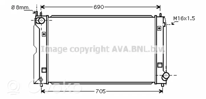 Toyota Corolla E120 E130 Jäähdyttimen lauhdutin 1640027040