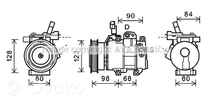 Hyundai i20 (PB PBT) Ilmastointilaitteen kompressorin pumppu (A/C) 977011J200