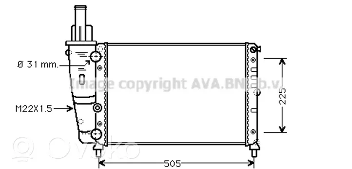 Fiat Punto (176) Jäähdyttimen lauhdutin 46465015