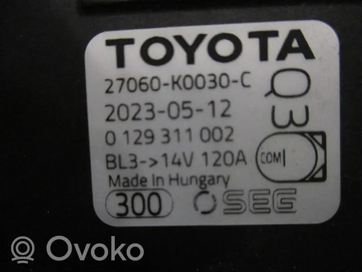 Toyota Yaris Generaattori/laturi 27060K0030