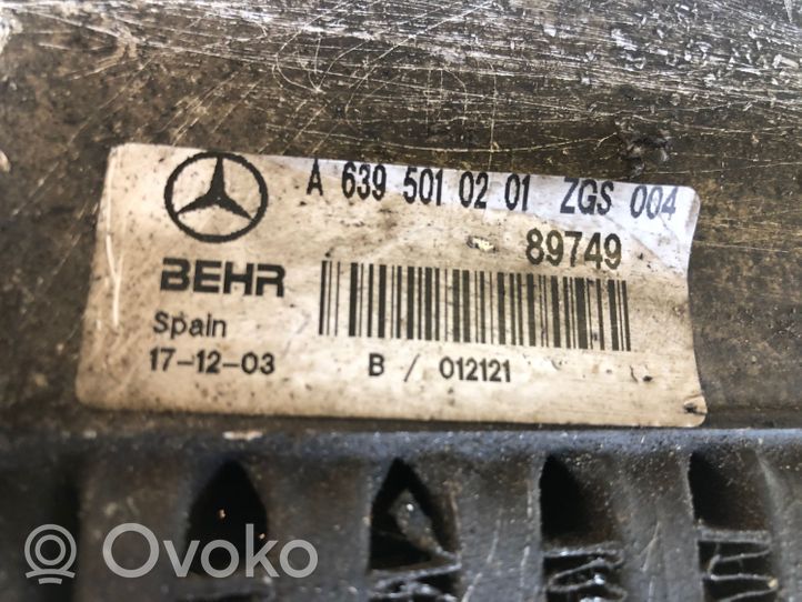 Mercedes-Benz Vito Viano W639 Oro nukreipėjas/ kanalas interkūlerio radiatoriaus A6395010201