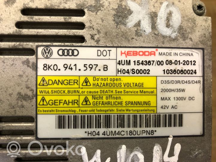 Audi A4 S4 B8 8K Sterownik / moduł świateł Xenon 8K0941597B