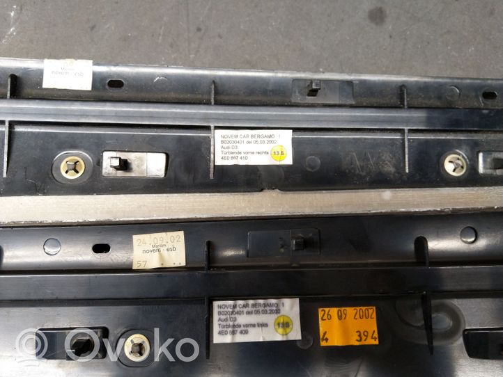 Audi A8 S8 D3 4E Moulure/baguette de porte avant 4E0867409