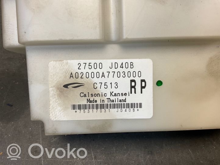 Nissan Qashqai Panel klimatyzacji 27500JD40B