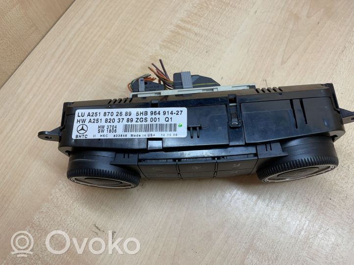 Mercedes-Benz R W251 Climate control unit A2518203789