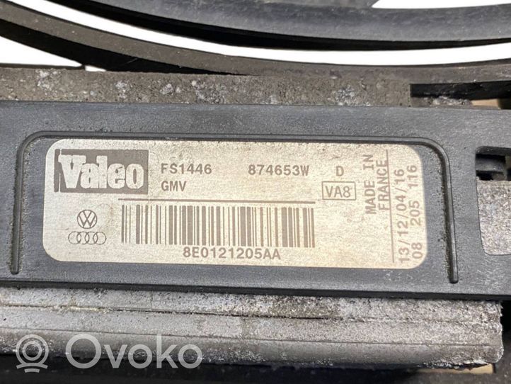 Audi A4 S4 B7 8E 8H Elektrinis radiatorių ventiliatorius 8E0121205AA