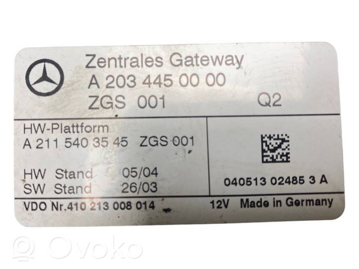 Mercedes-Benz C W203 Module de passerelle A2034450000