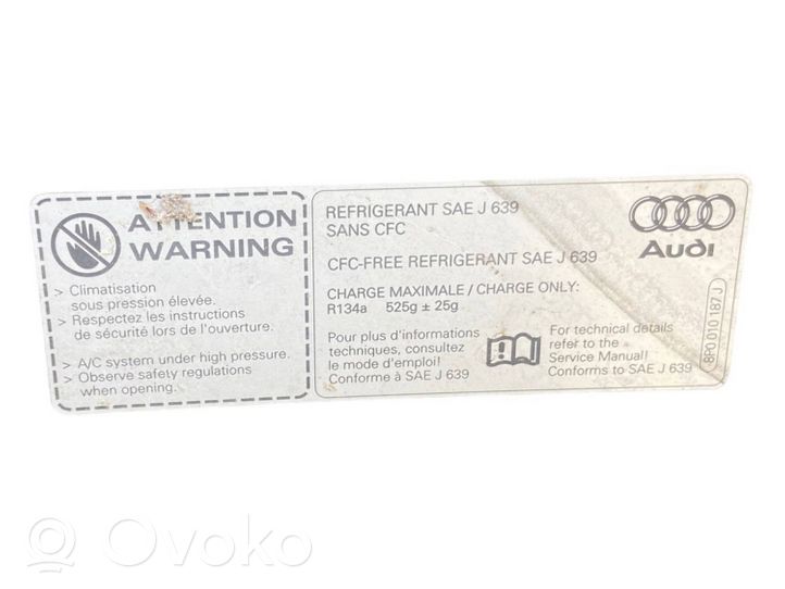 Audi A3 S3 A3 Sportback 8P Vano motore/cofano SAEJ639