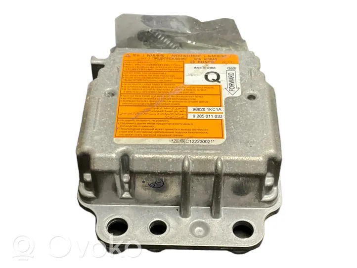 Nissan Juke I F15 Airbag control unit/module 988201KC1A