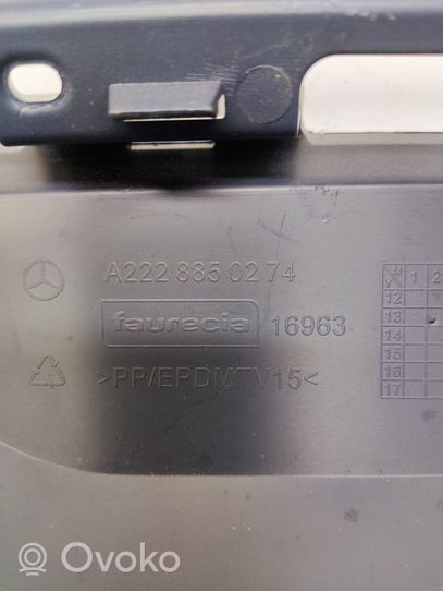 Mercedes-Benz S W222 Moldura embellecedora de la barra del amortiguador trasero A2228850274